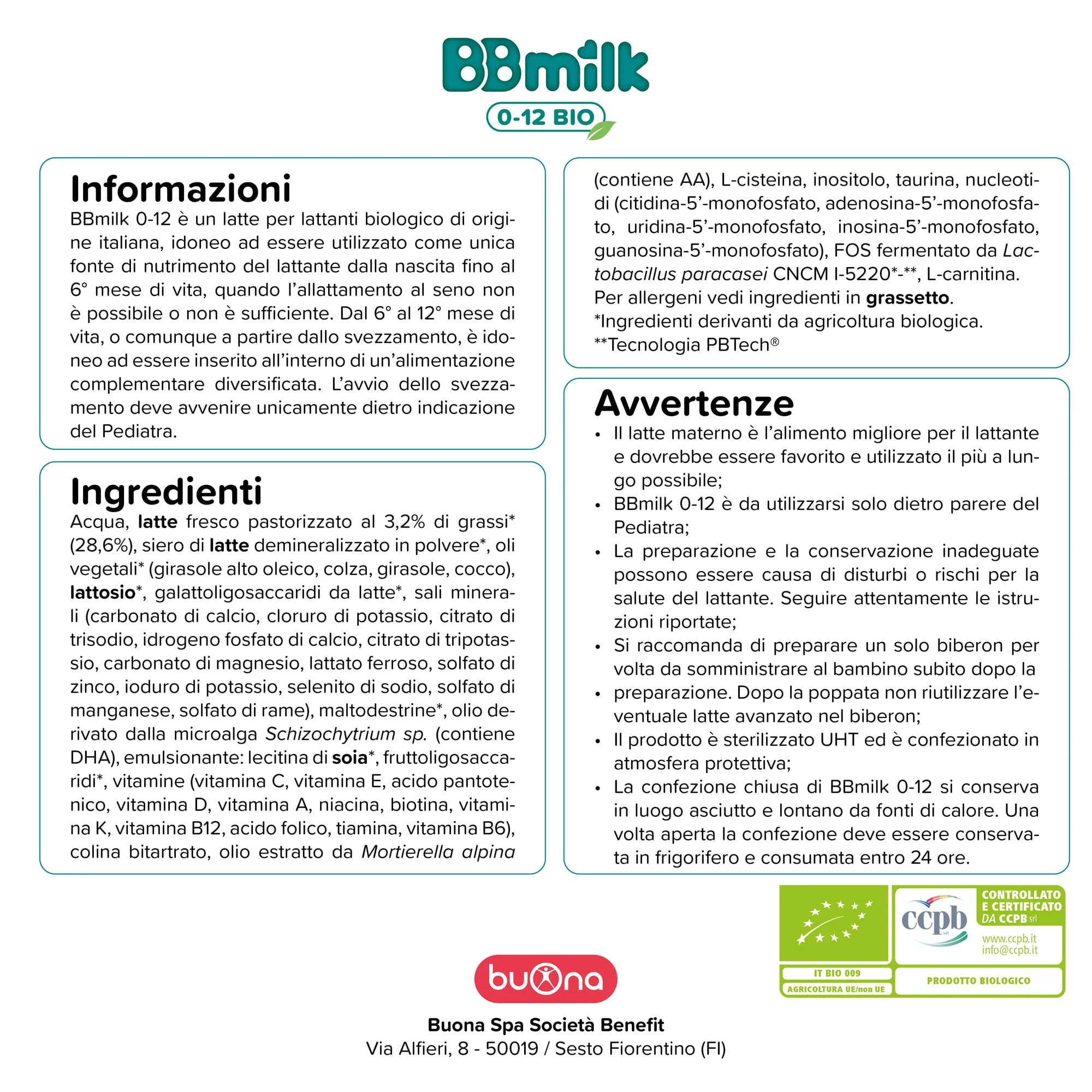Buona Latte di Proseguimento BBmilk 0-12 mesi Bio liquido 500 ml - Image 7