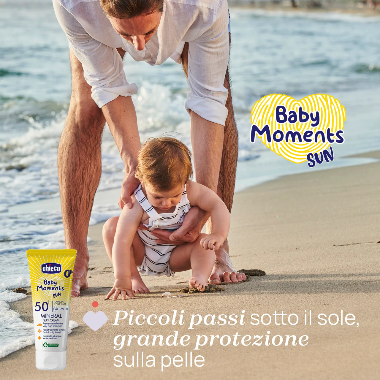 Chicco Crema Solare Mineral SPF 50+ Baby Moments Sun 75 ml - Image 3