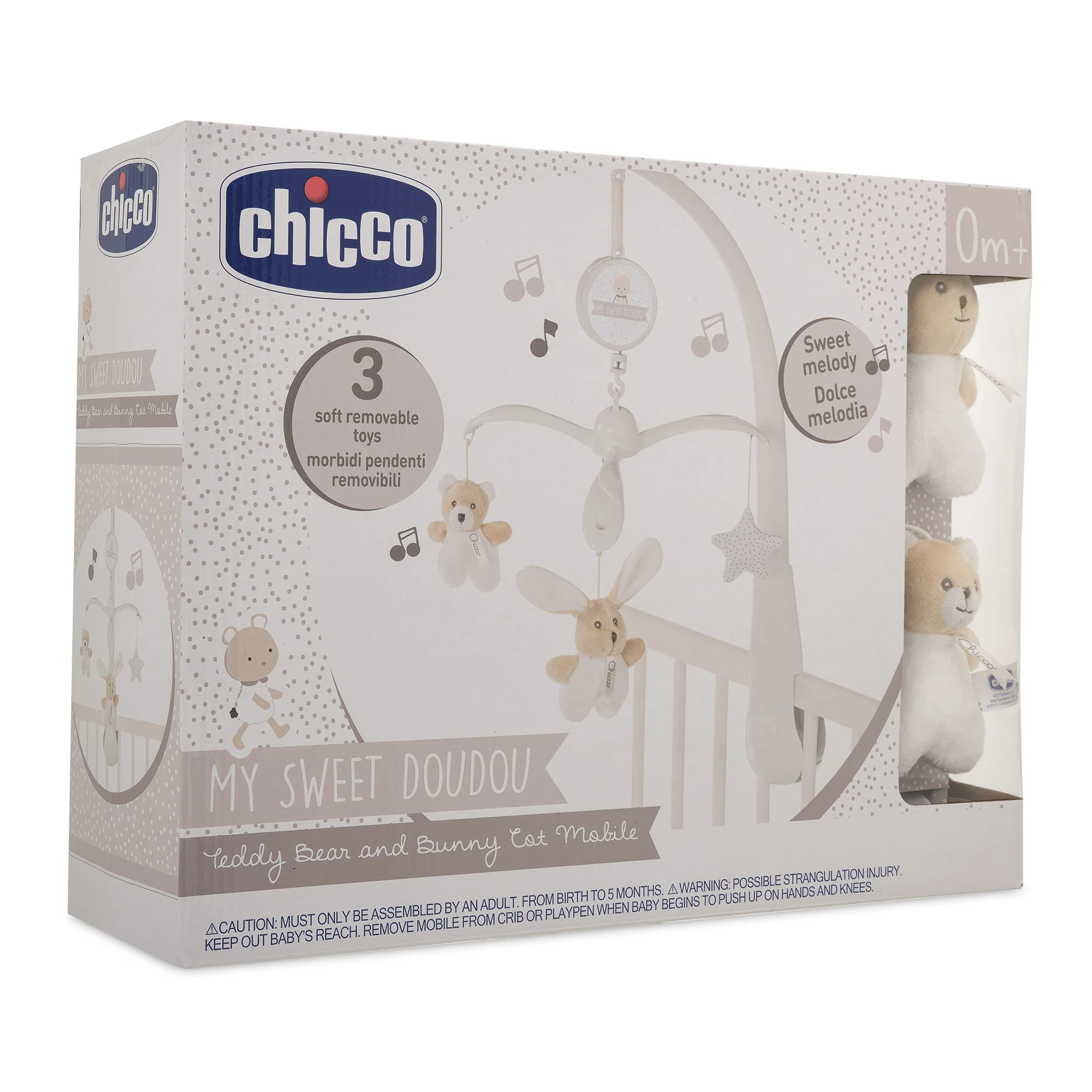 Chicco Giostrina Meccanica Orsetto e Coniglietto My Sweet Dou Dou +0m - Image 3