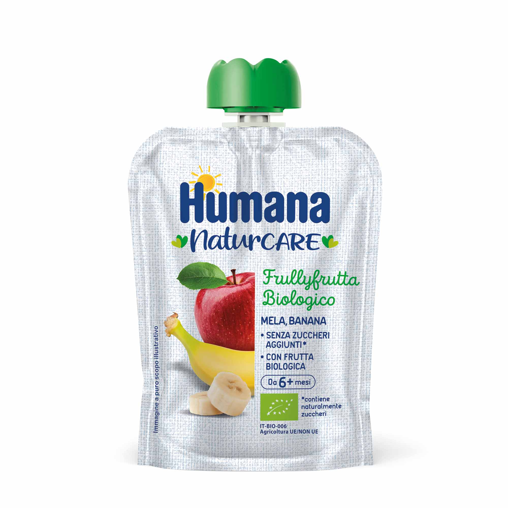 Humana Frullyfrutta Mela e Banana Bio 90 g