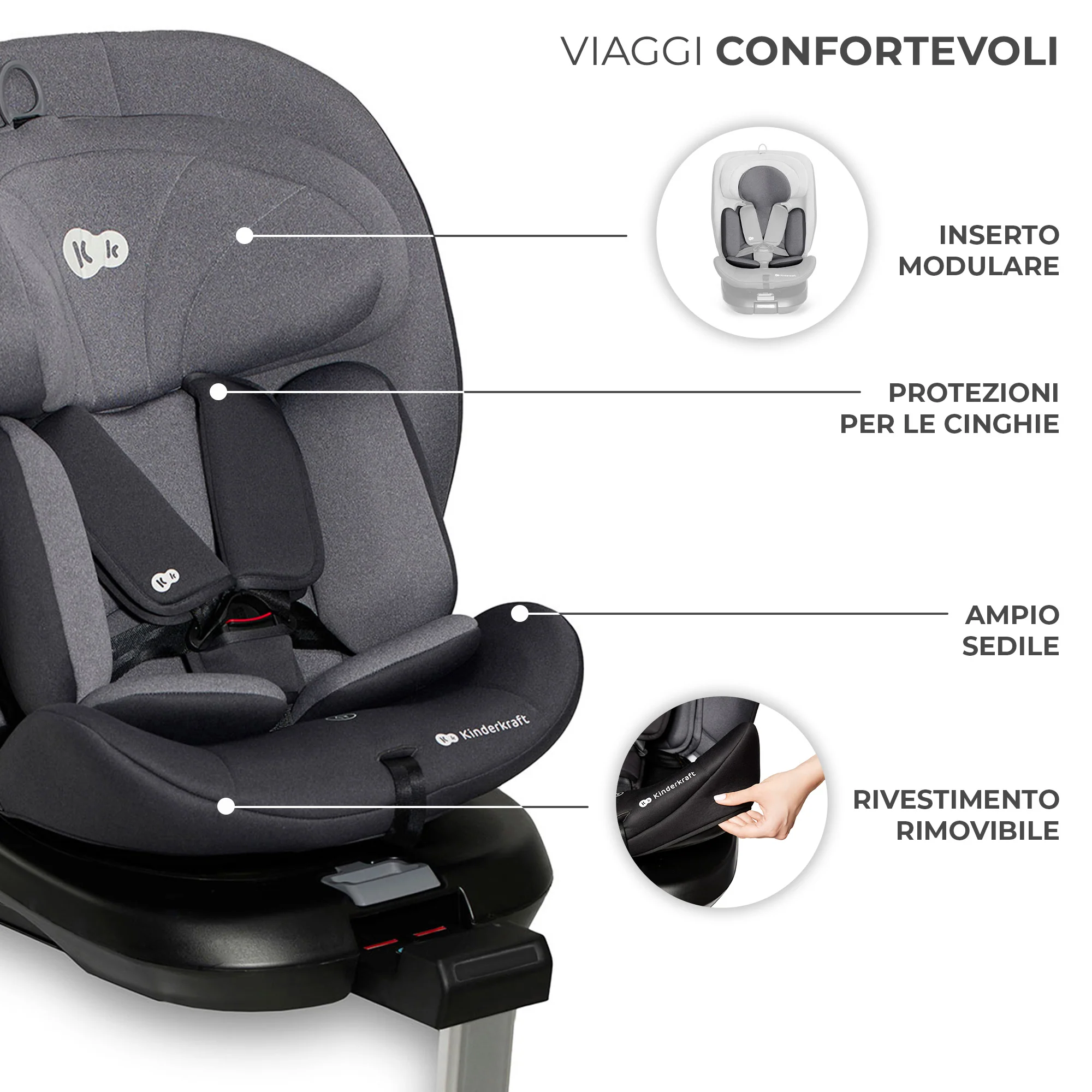Kinderkraft Seggiolino Auto i-360 i-Size 40-150 cm - Image 23