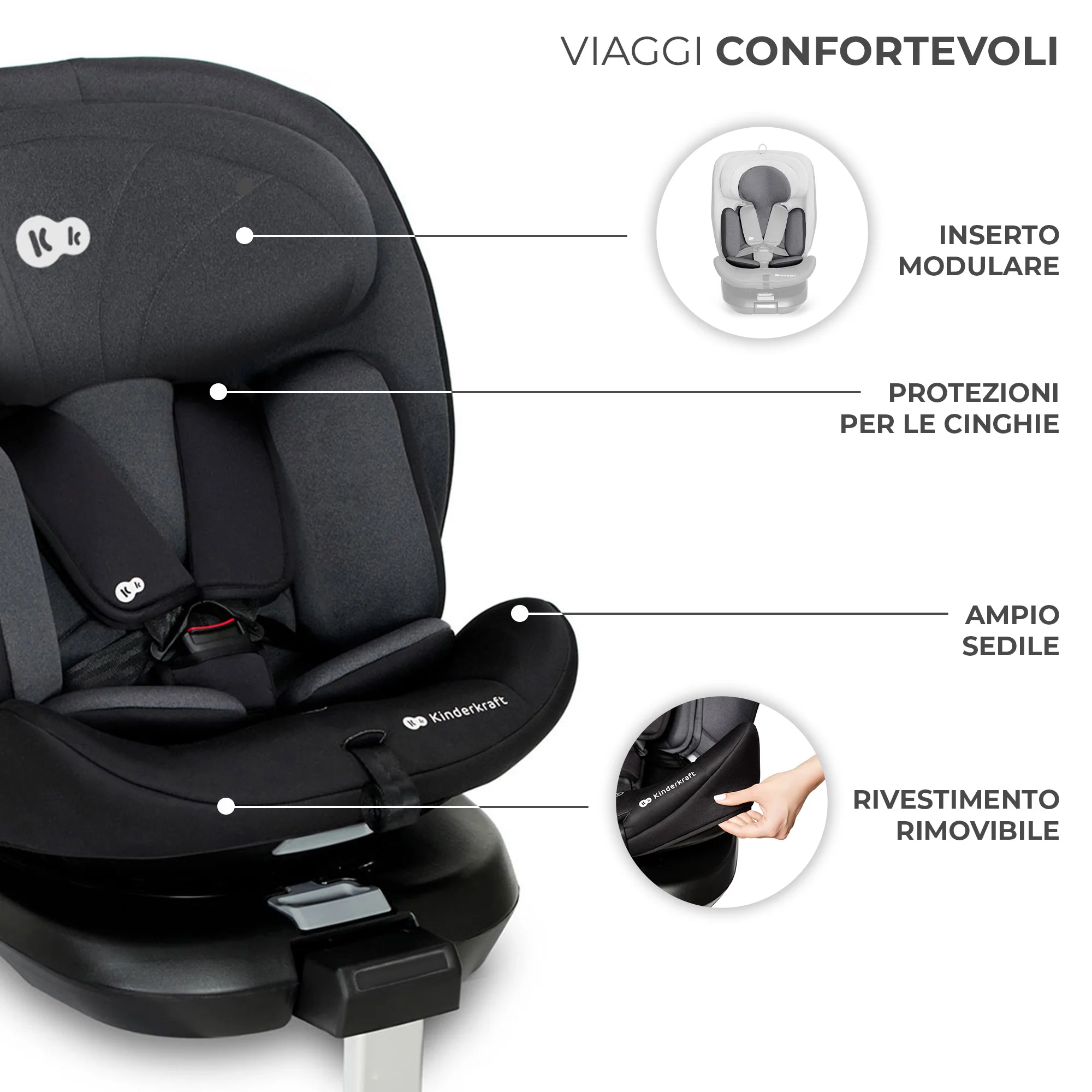 Kinderkraft Seggiolino Auto i-360 i-Size 40-150 cm - Image 9