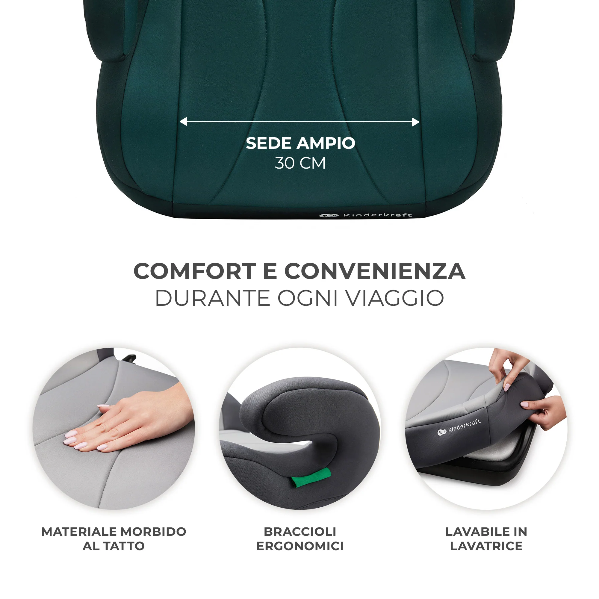 Kinderkraft Seggiolino Auto i-Boost i-Size 135-150 cm - Image 17