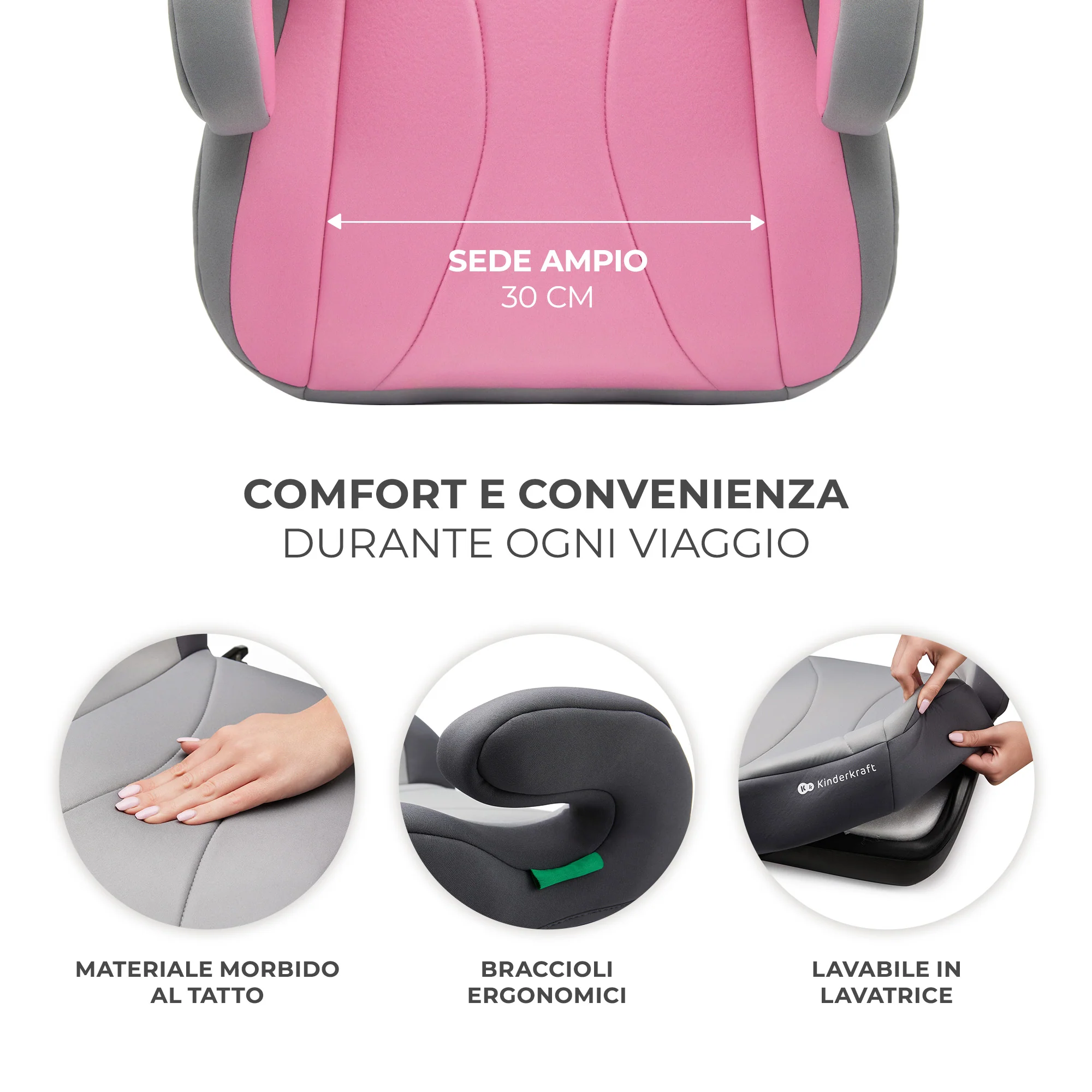 Kinderkraft Seggiolino Auto i-Boost i-Size 135-150 cm - Image 24
