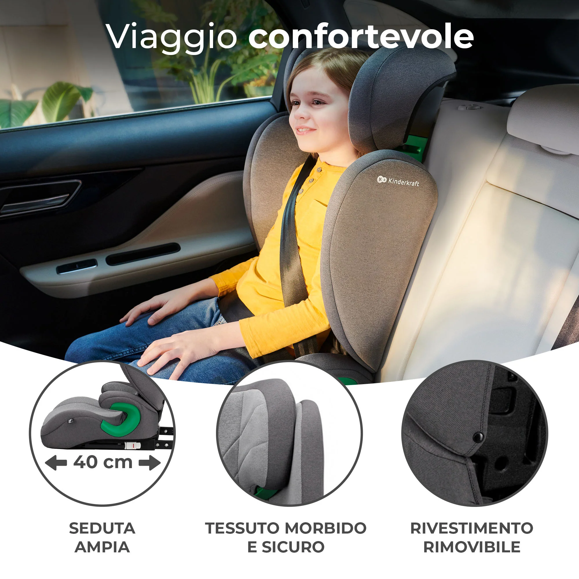 Kinderkraft Seggiolino Auto Junior Fix 2 i-Size 100-150 cm - Image 6