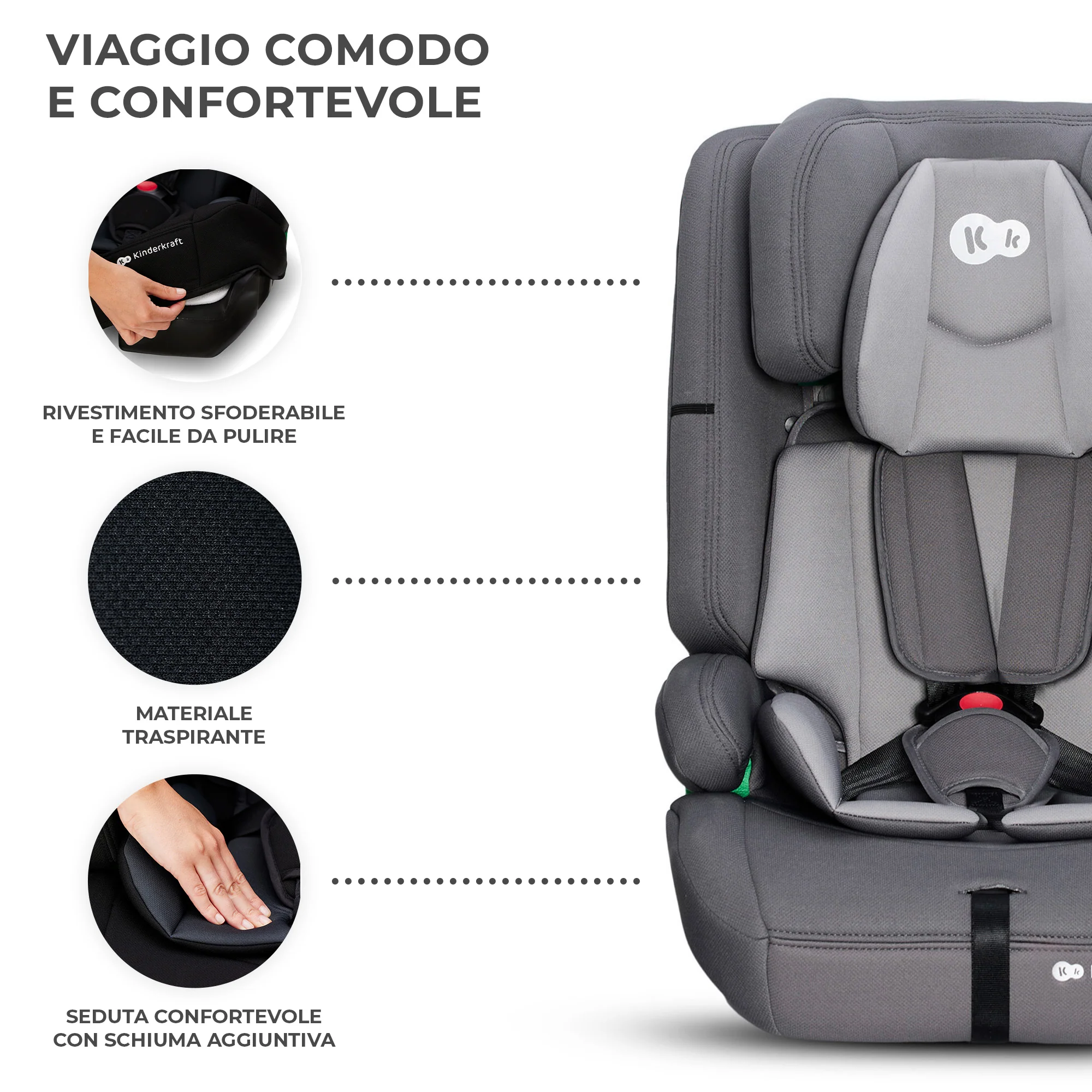 Kinderkraft Seggiolino Auto Safety Fix 2 i-Size 76-150 cm - Image 24