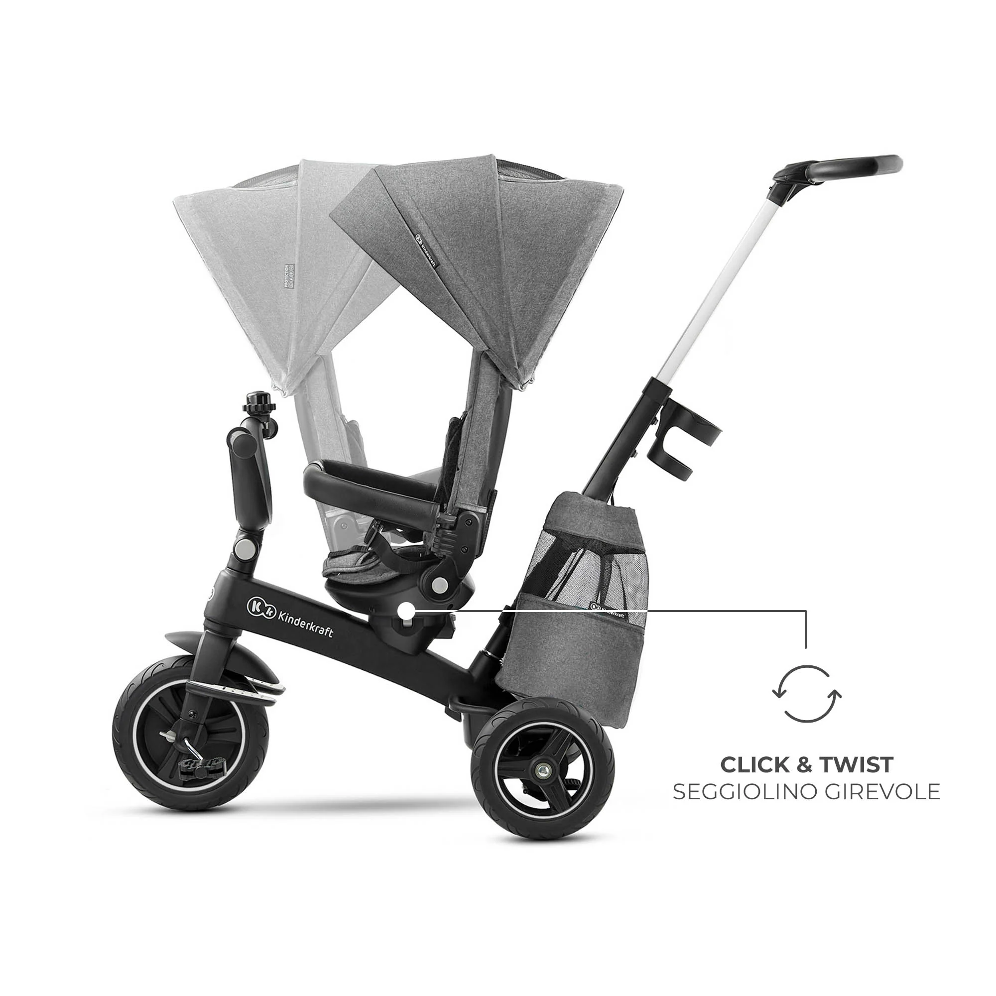Kinderkraft Triciclo Evolutivo 5in1 Easytwist +9 mesi - Image 4