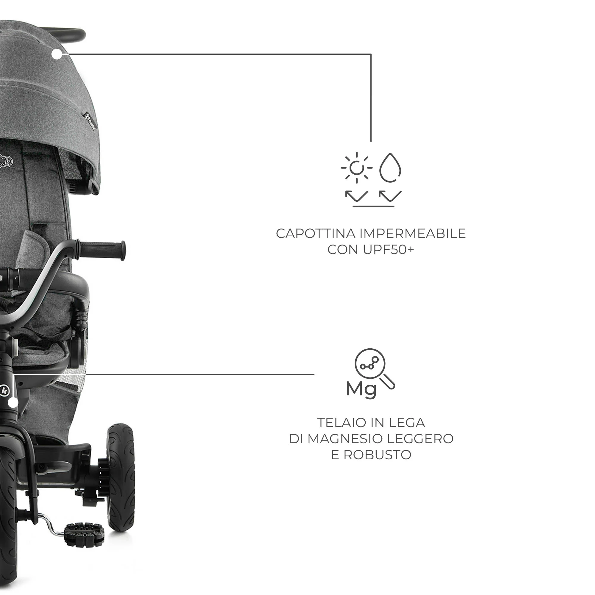 Kinderkraft Triciclo Evolutivo 5in1 Easytwist +9 mesi - Image 7