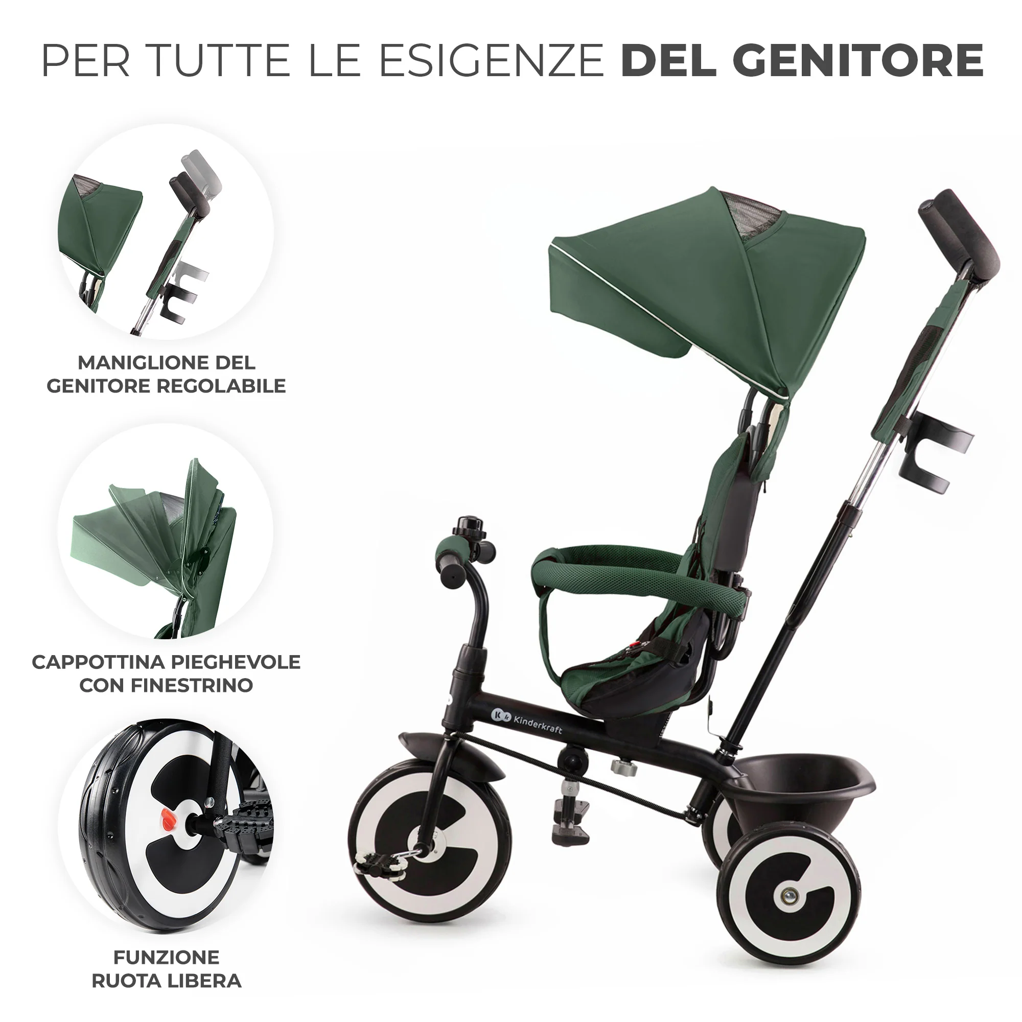 Kinderkraft Triciclo Evolutivo Aston +9 mesi - Image 12