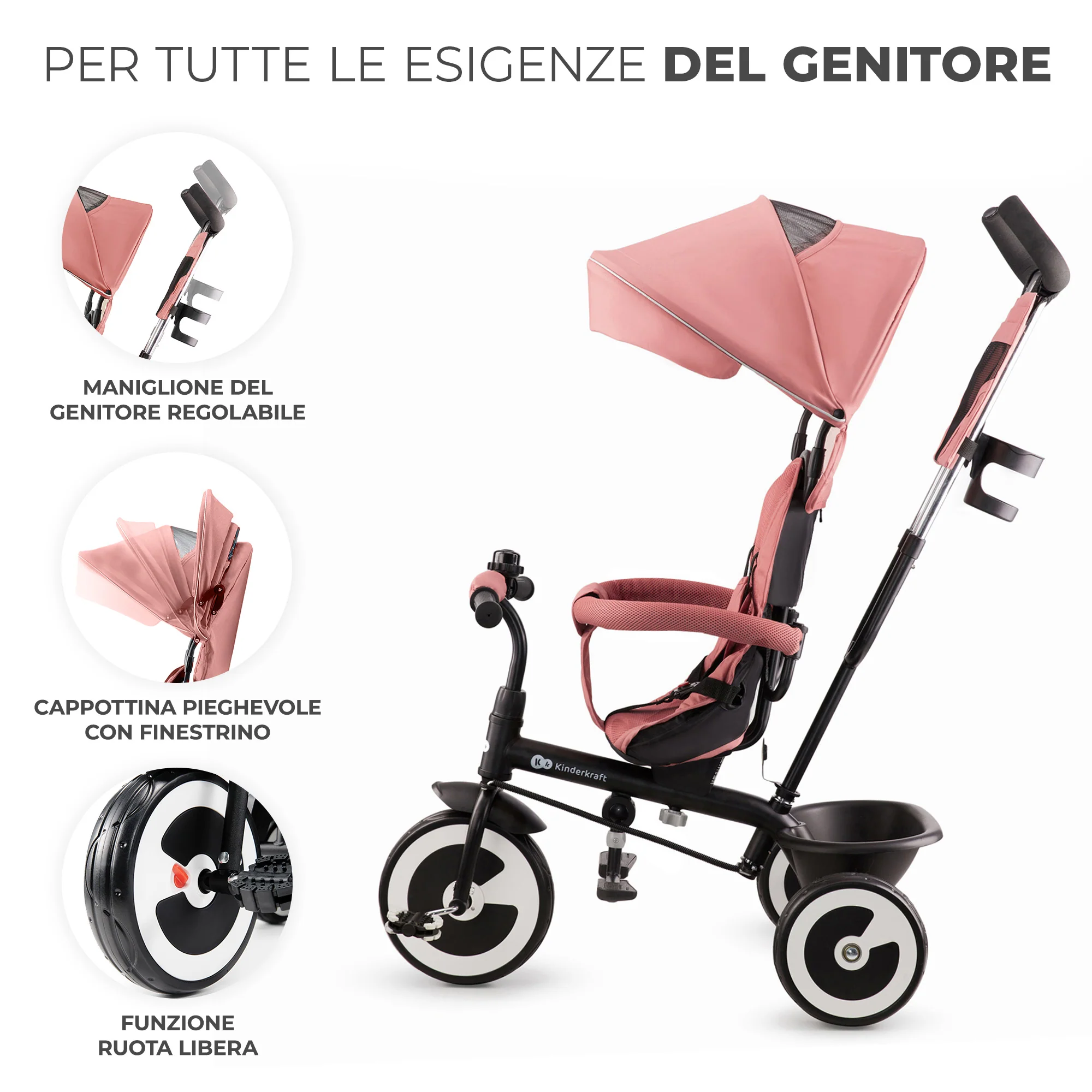 Kinderkraft Triciclo Evolutivo Aston +9 mesi - Image 20