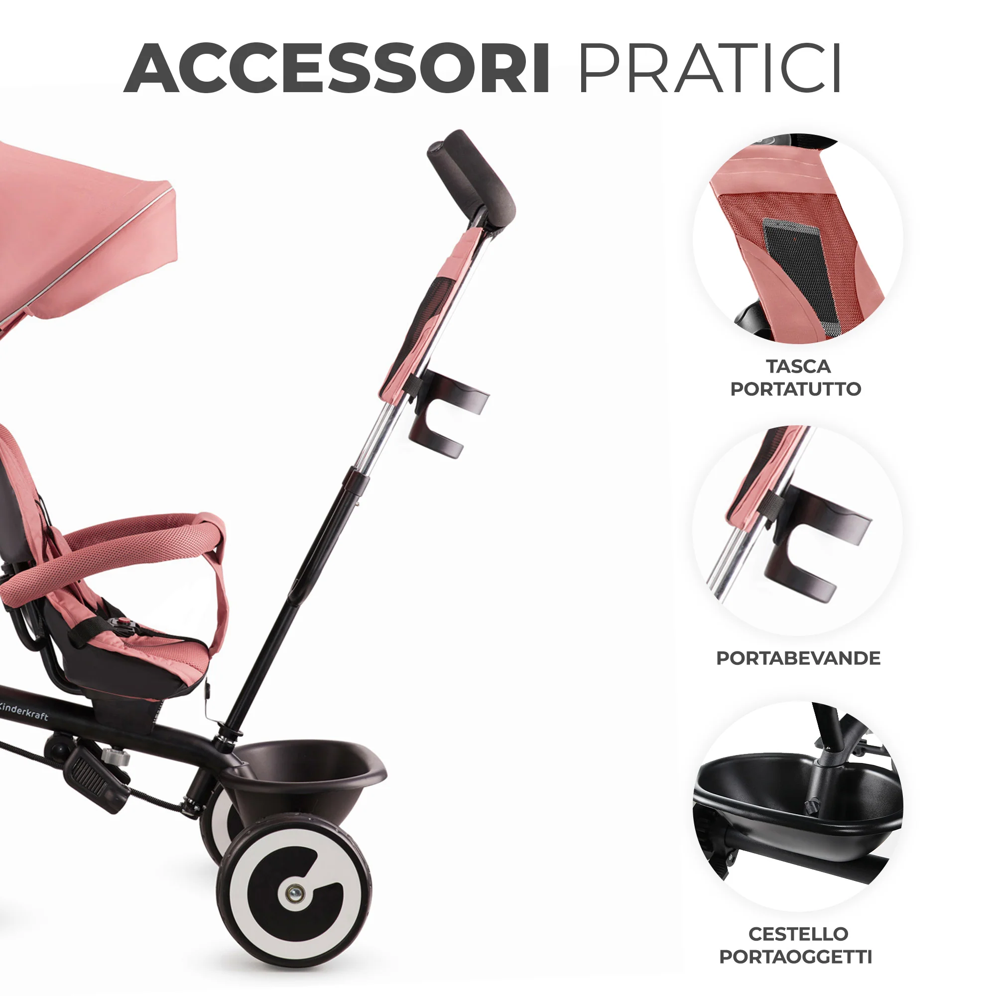 Kinderkraft Triciclo Evolutivo Aston +9 mesi - Image 21