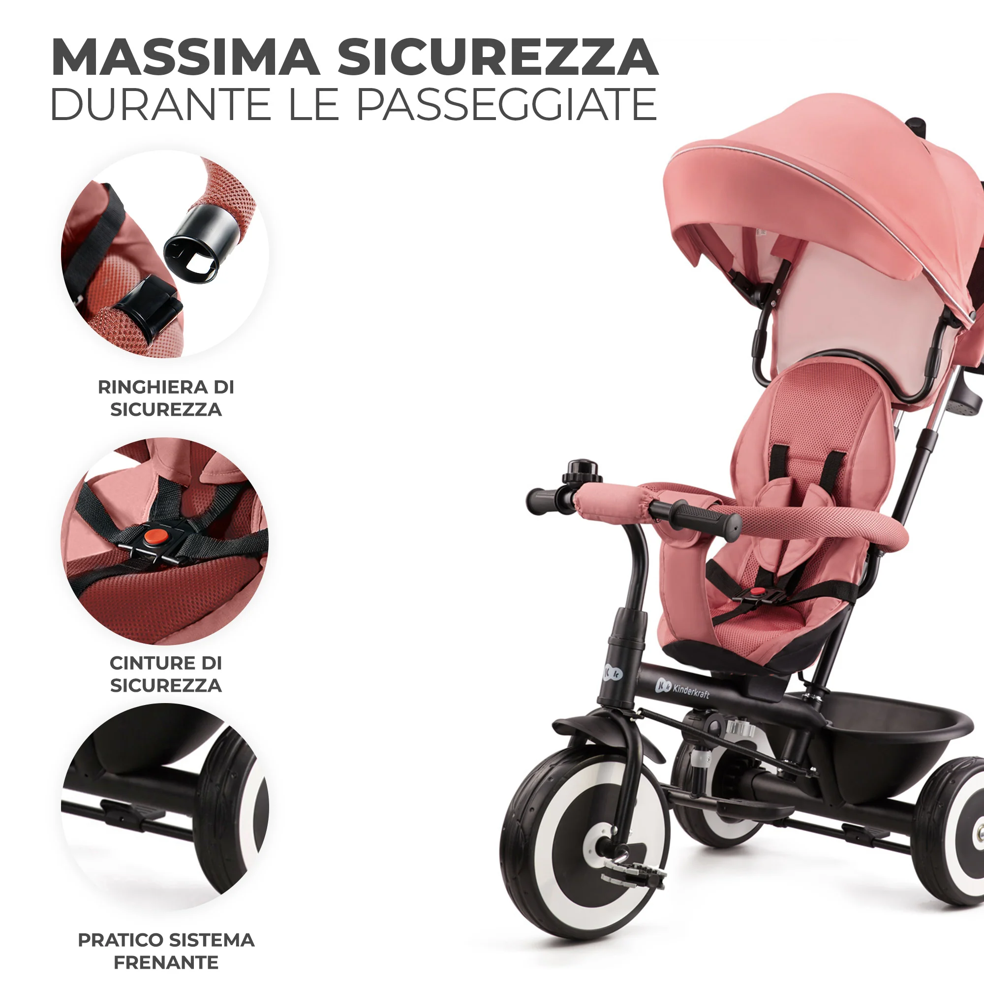 Kinderkraft Triciclo Evolutivo Aston +9 mesi - Image 22