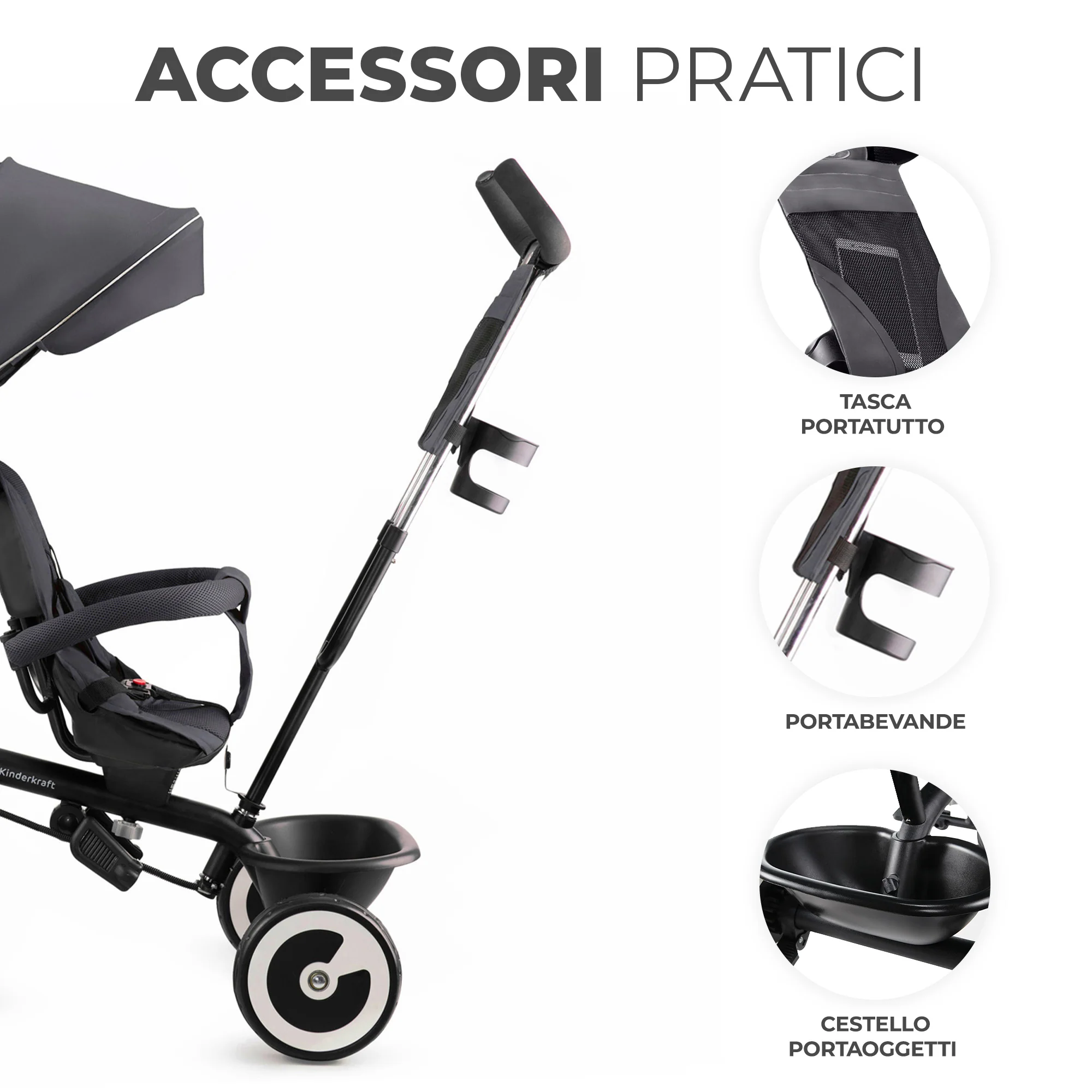 Kinderkraft Triciclo Evolutivo Aston +9 mesi - Image 5