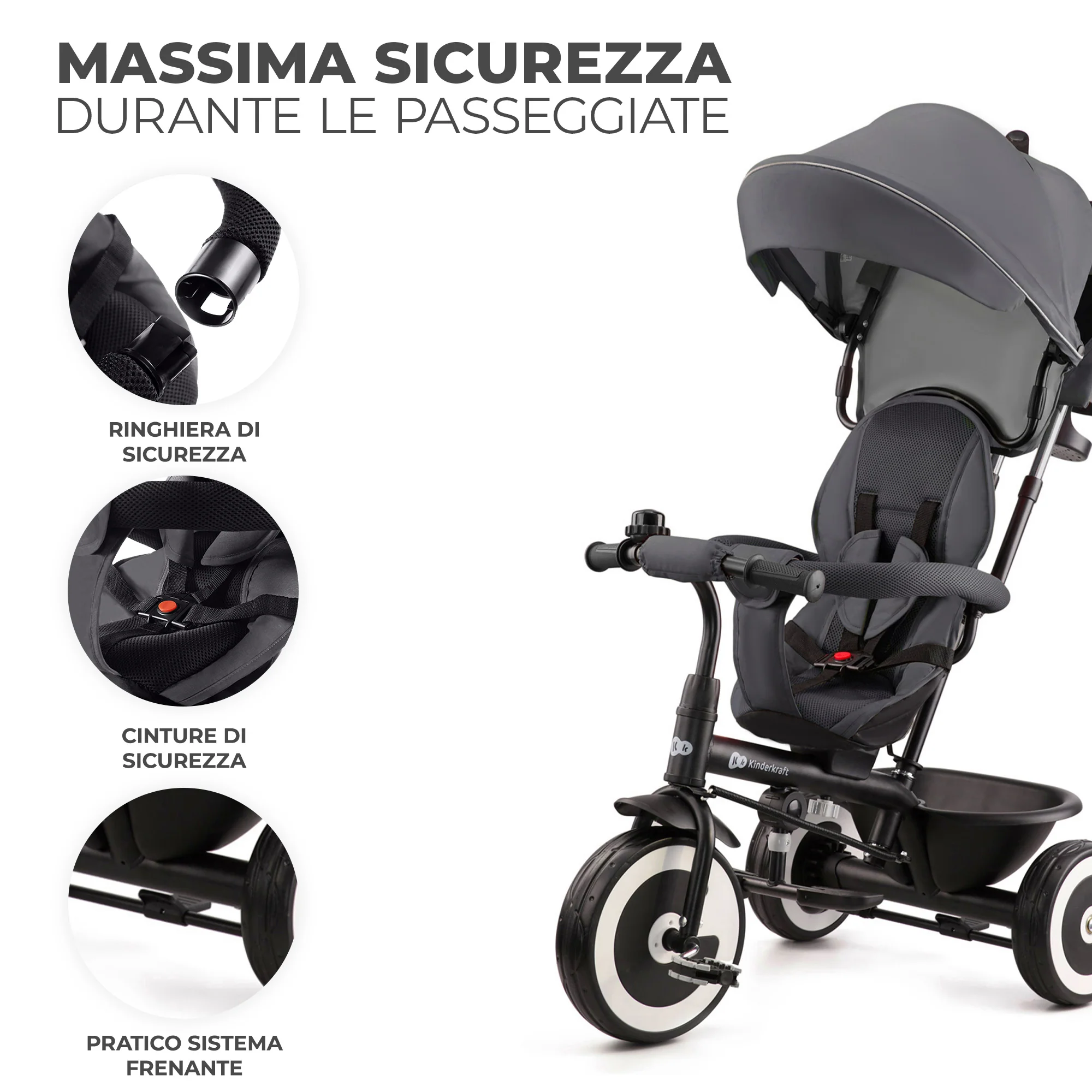 Kinderkraft Triciclo Evolutivo Aston +9 mesi - Image 6