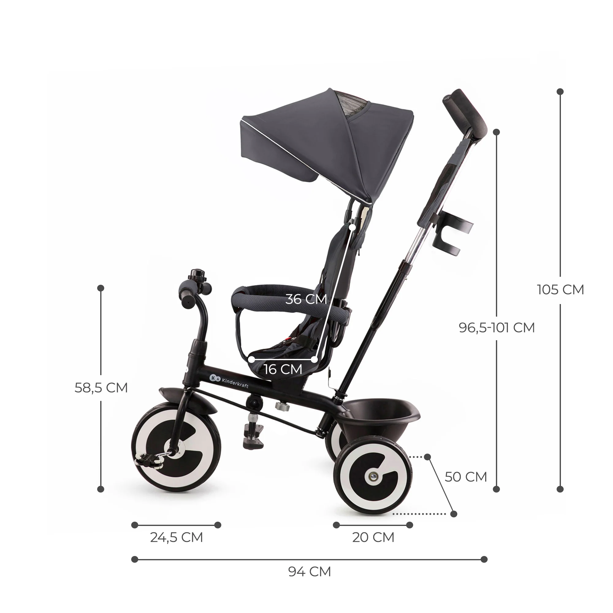 Kinderkraft Triciclo Evolutivo Aston +9 mesi - Image 8