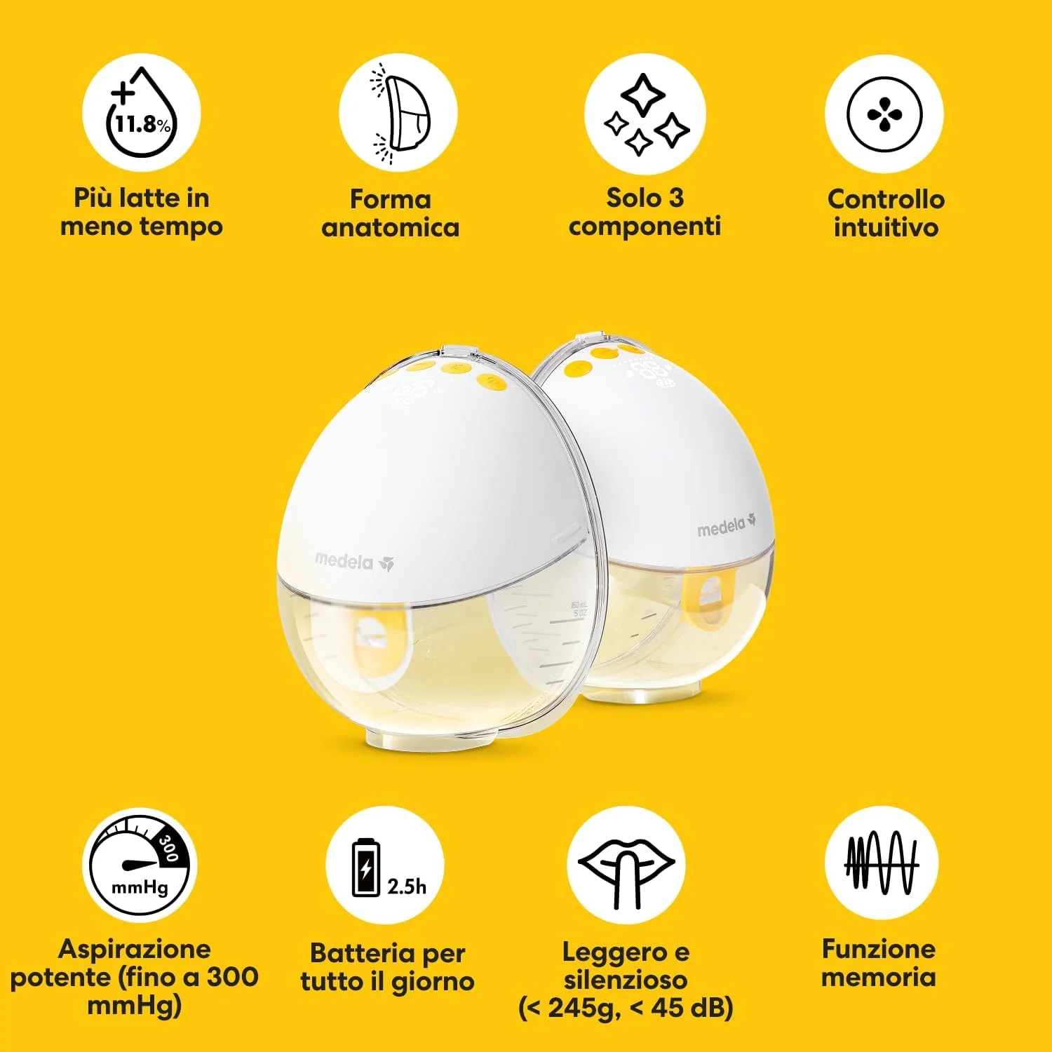 Medela Tiralatte Elettrico Indossabile Doppio Motion InBra - Image 10