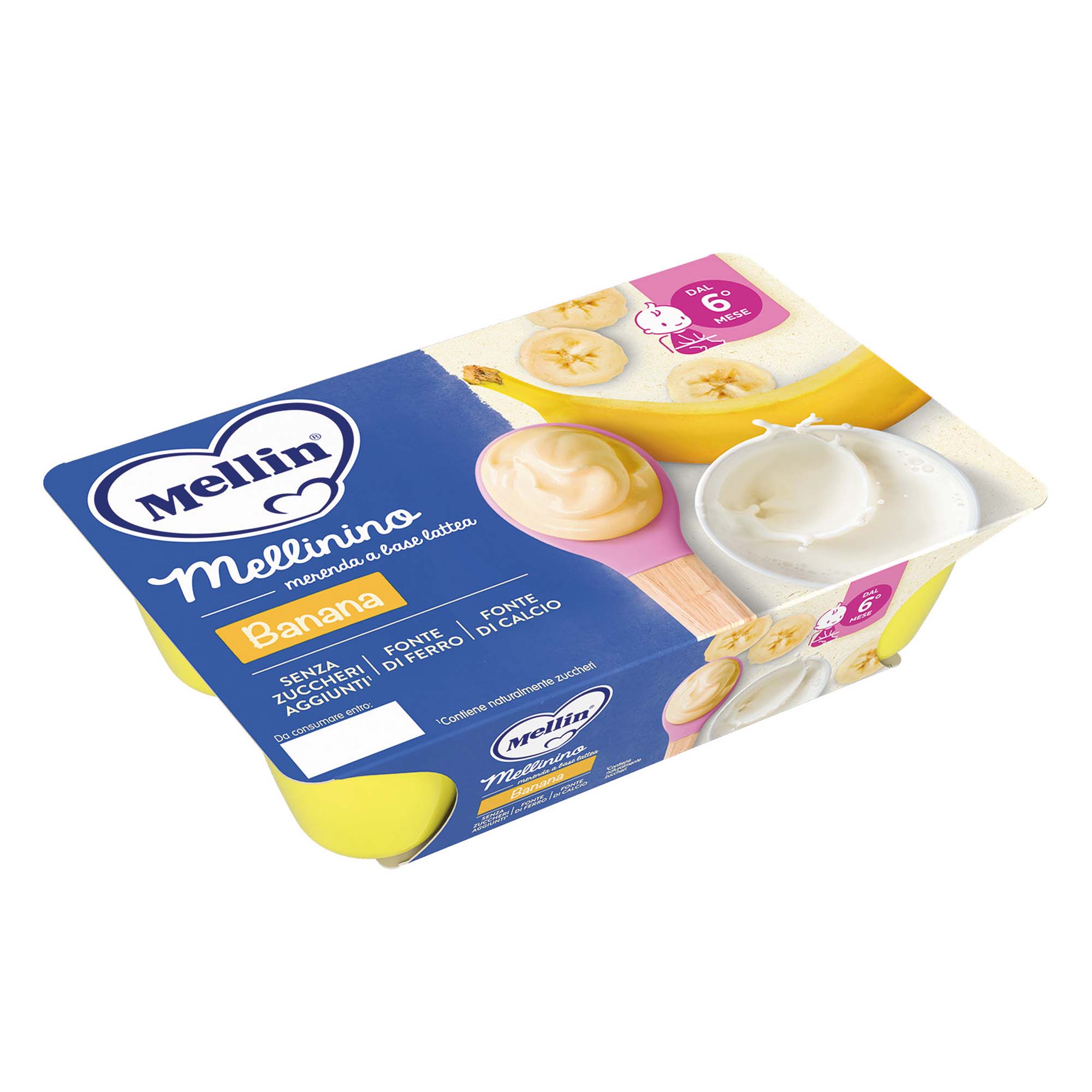 Mellin Merenda al Latte con Banana Mellinino 330 g (6x55 g)