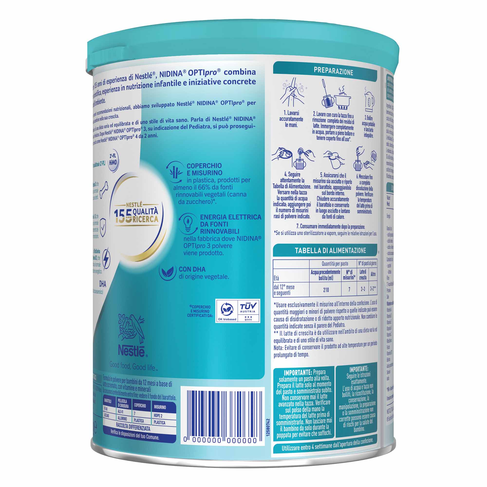 Nestlé Nidina Optipro Latte di Crescita 3 in polvere 800 g - Image 3