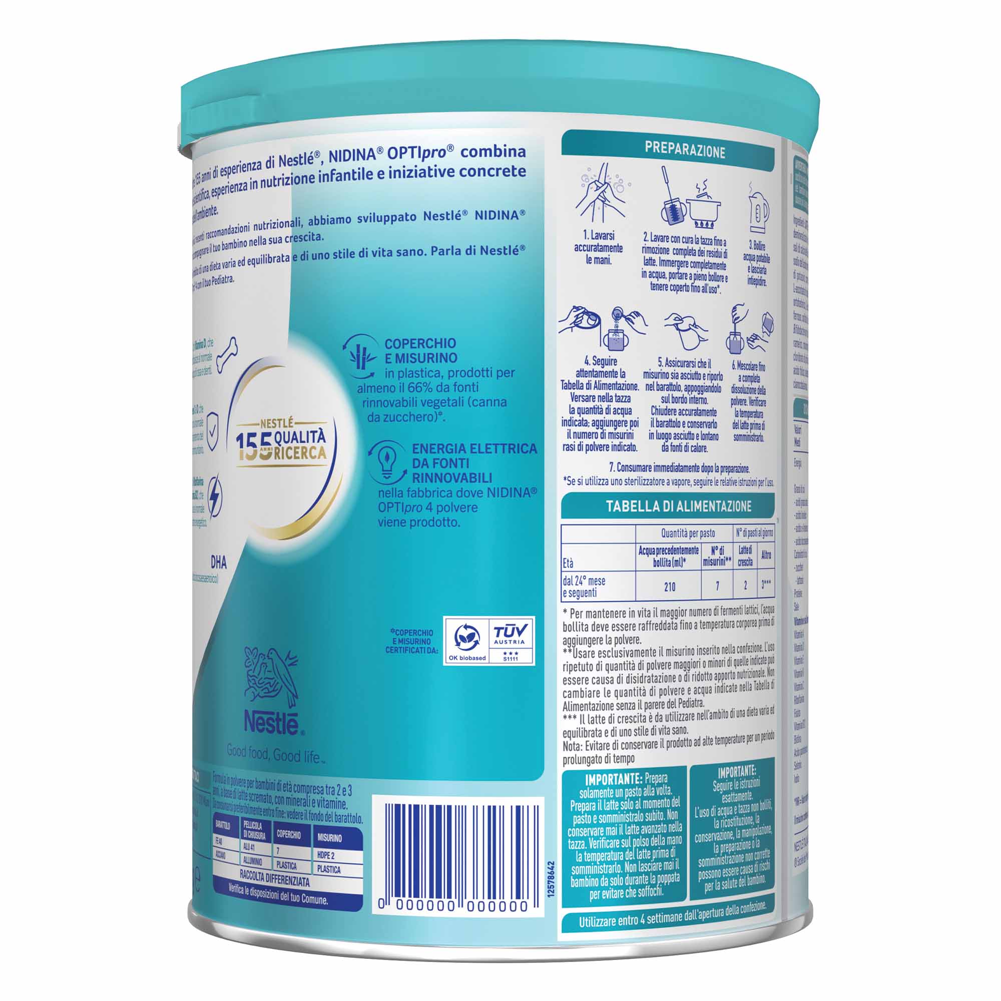 Nestlé Nidina Optipro Latte di Crescita 4 in polvere 800 g - Image 3
