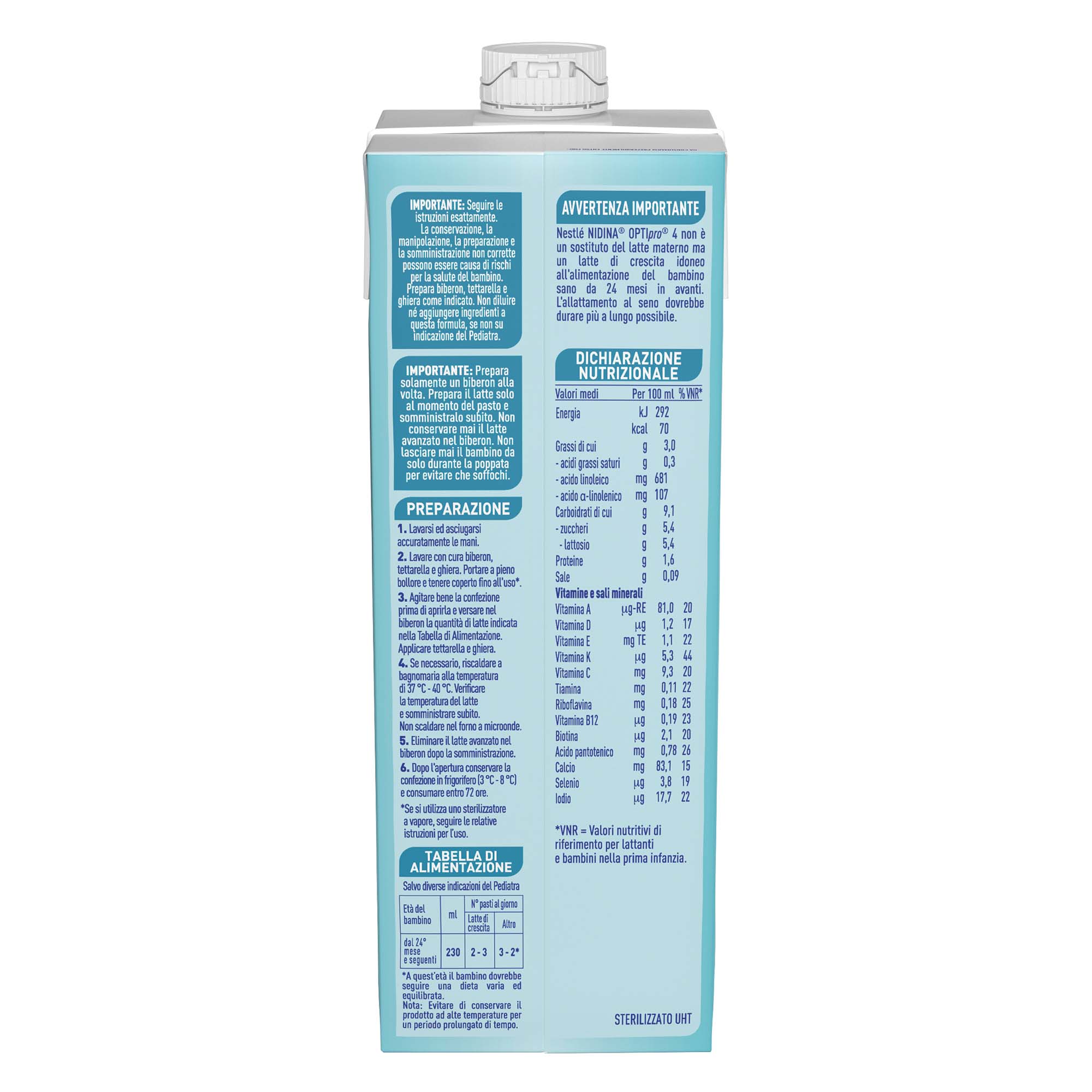 Nestlé Nidina Optipro Latte di Crescita 4 liquido 1 L - Image 4