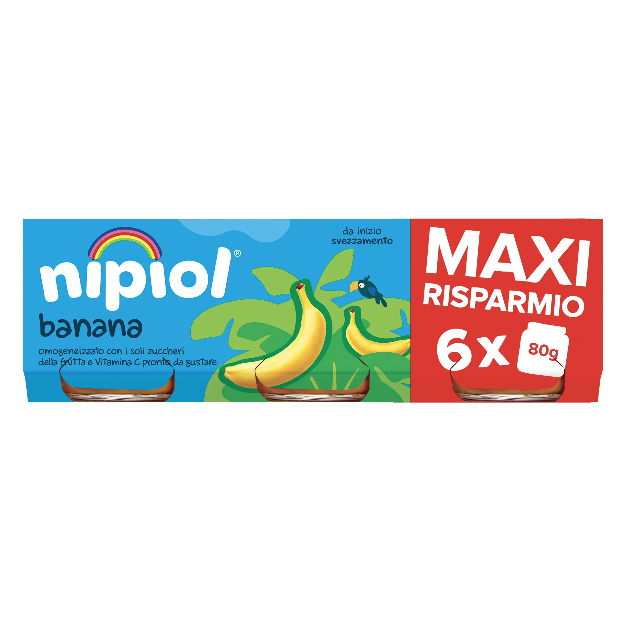 Nipiol Omogeneizzato di Banana 480 g (6x80 g)
