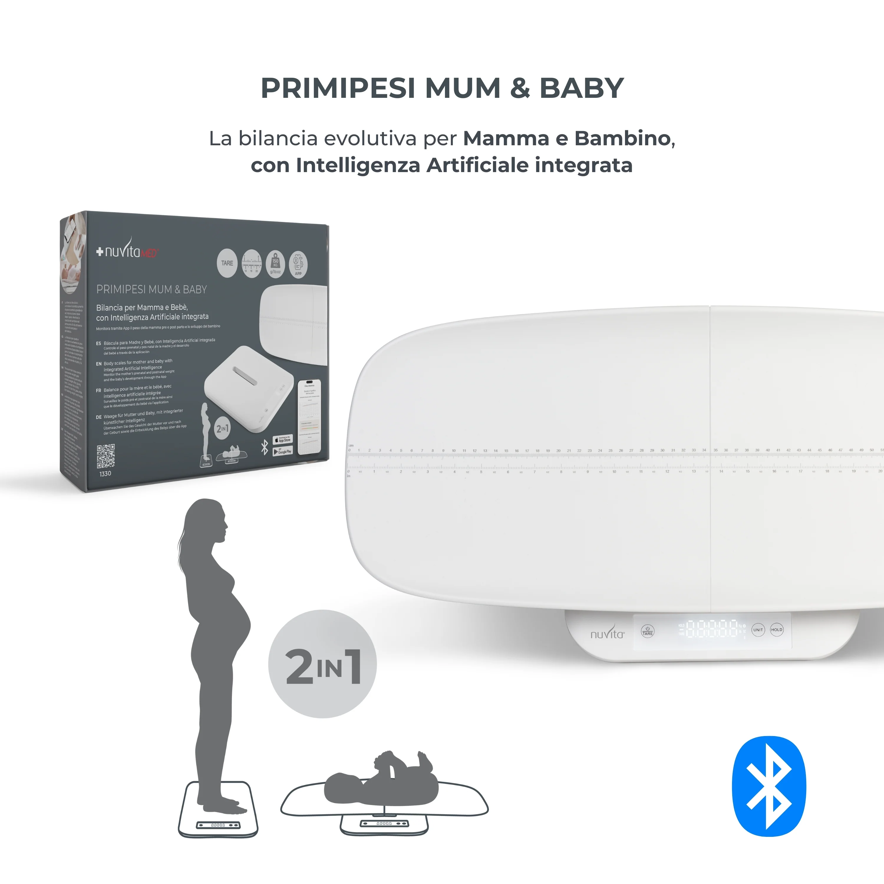 Nuvita Bilancia Smart Neonati e Gravidanza PrimiPesi Mum & Baby - Image 3