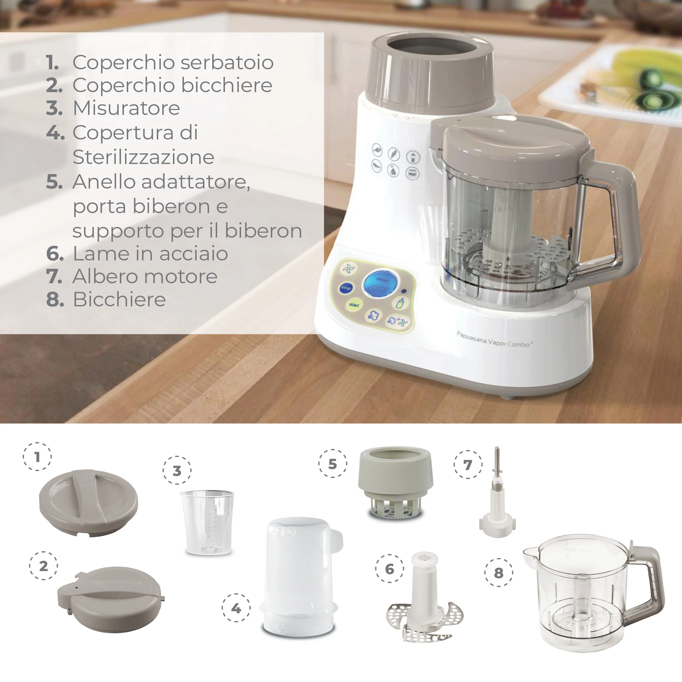 Nuvita Cuocipappa e scaldabiberon Pappasana Vapor Combo 2 - Image 8